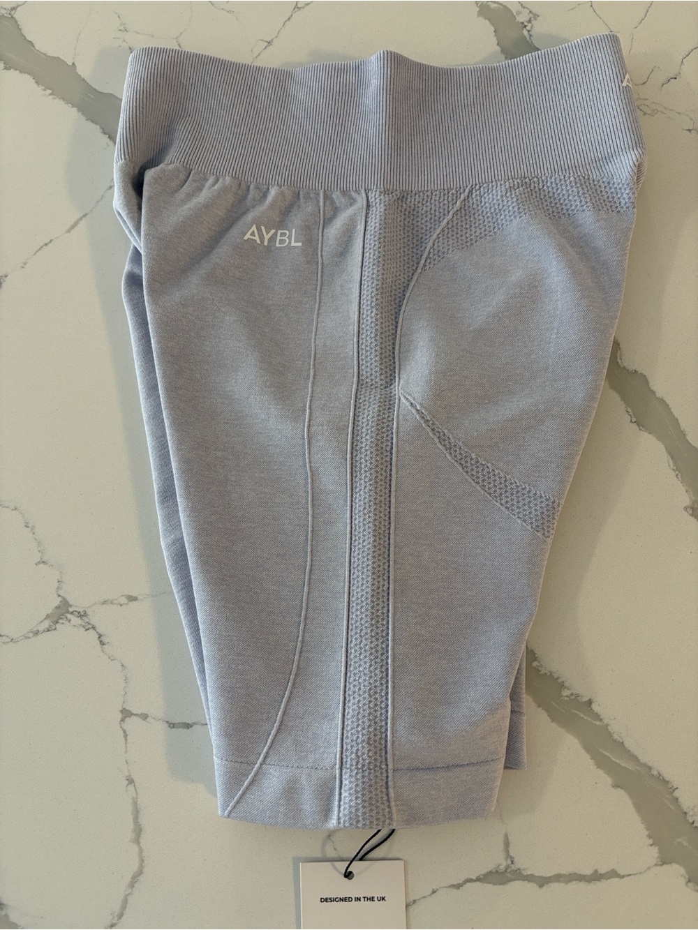 ABYL Motion Seamless Cycle Shorts ~ Medium ~ Ice Blue - Picture 6 of 13